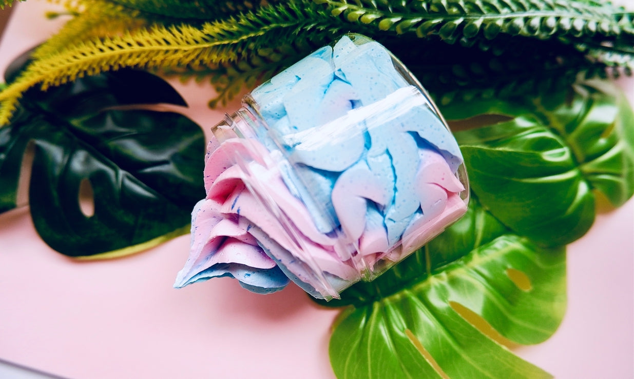 🍭 Savon Fouetté Exfoliant Barbe à Papa – Grand pot de 150 ml