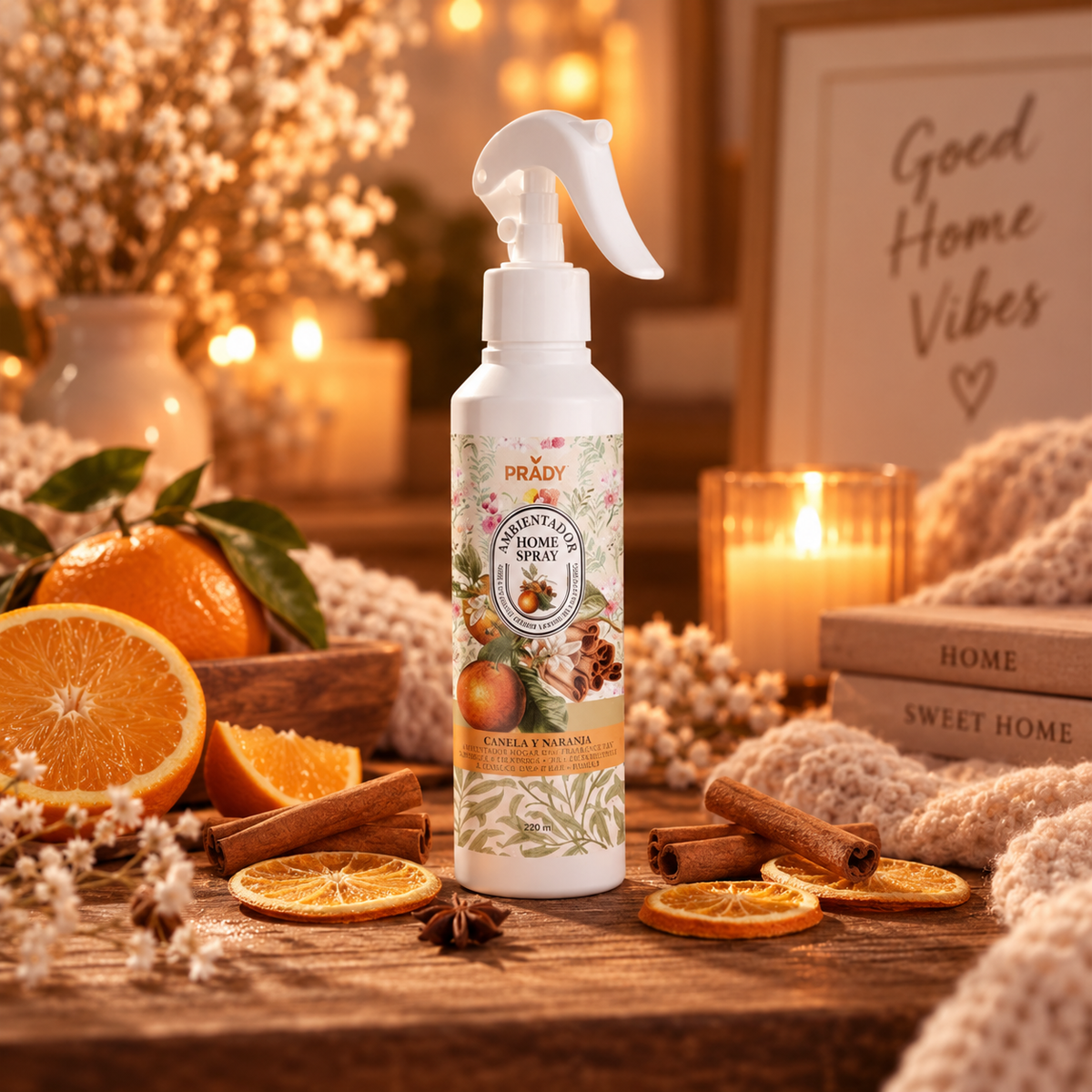🍊🤎 Spray Parfum d'intérieur Cannelle & Orange – 200 ml