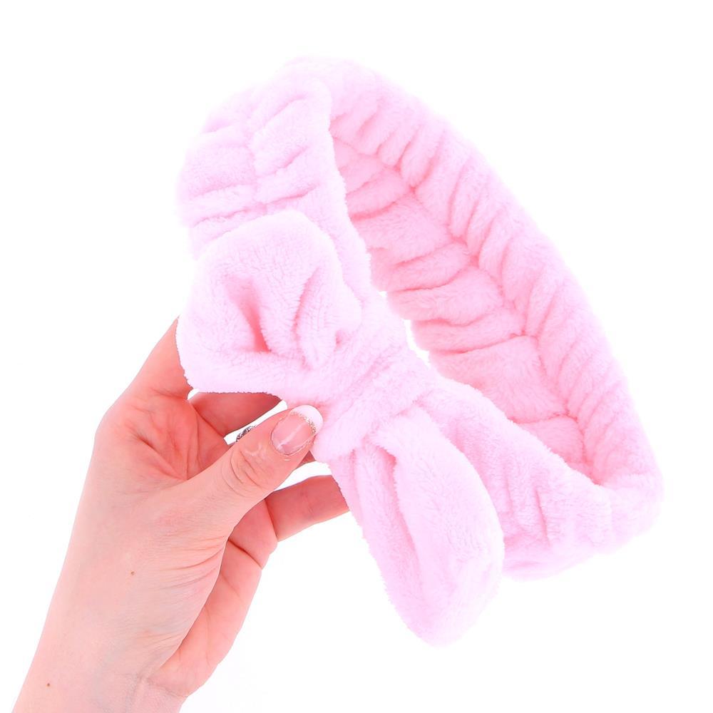 Bandeau Éponge avec Noeud Rose 🧖🏼♀️🎀