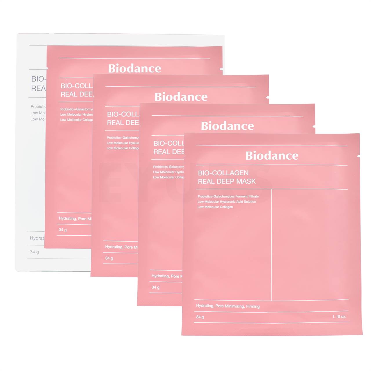 Coffret de 4 masques Biodance Bio-Collagen – Peau repulpée & glow