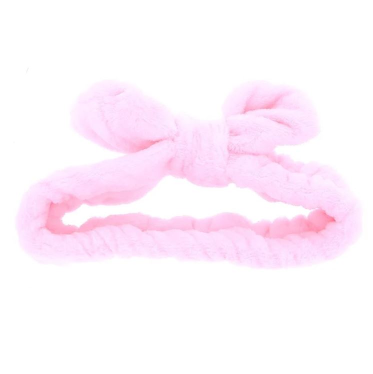Bandeau Éponge avec Noeud Rose 🧖🏼‍♀️🎀