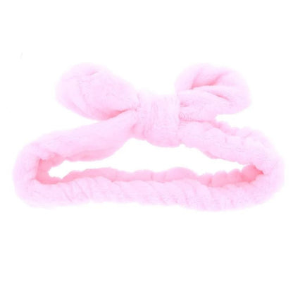 Bandeau Éponge avec Noeud Rose 🧖🏼‍♀️🎀