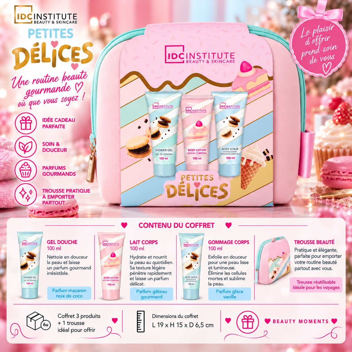 🍰 Coffret Délices Gourmandes avec trousse beauté