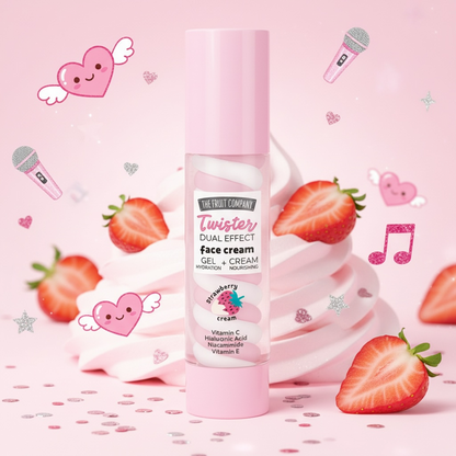 Crème visage Twister Fraise Chantilly 2-en-1 Gel & Crème - 50g 🍓🍦