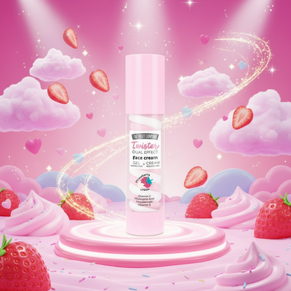 Crème visage Twister Fraise Chantilly 2-en-1 Gel & Crème - 50g 🍓🍦