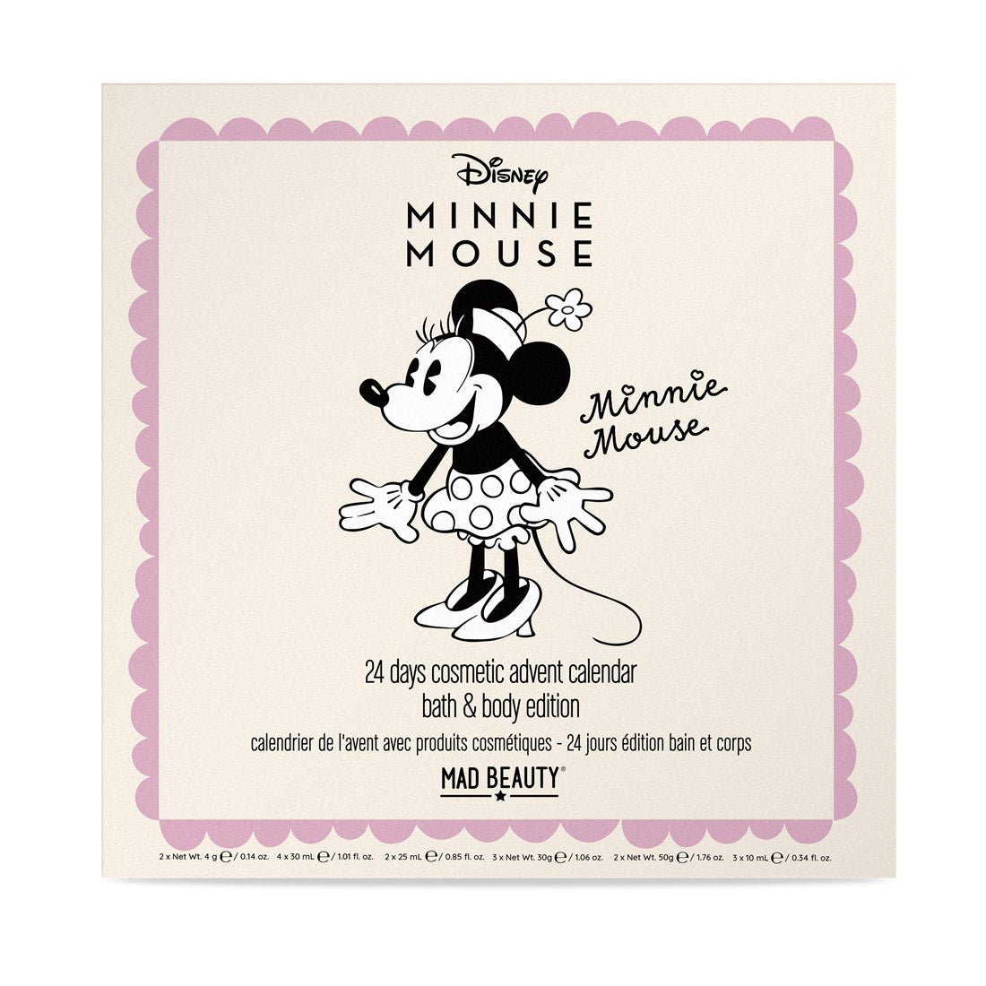 🎀 Calendrier de l’Avent Minnie Mouse – 24 Surprises Beauté