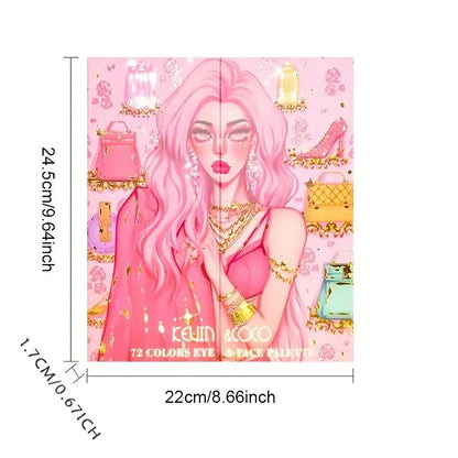 Palette XXL Fashion Nova Girl – 72 Couleurs 💗🌈