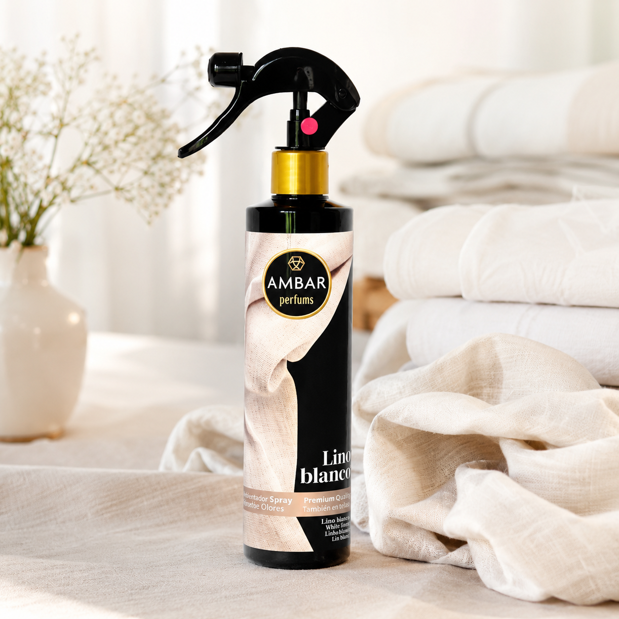 Spray maison, linge et voiture - Lin blanc 280 ml