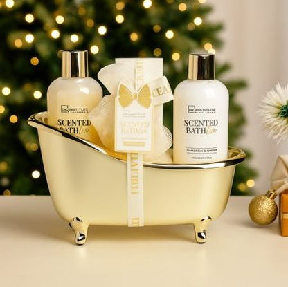 Set Bain Gold 4 Pièces – Cocooning & Élégance 🛀🏼💛