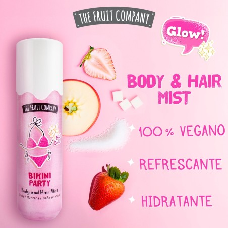 Brume scintillante corps & cheveux – bikini party 200ml 🍓✨