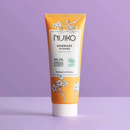 Gommage Visage Bio – Peaux Mixtes/Grasses – 75 ml 🍊