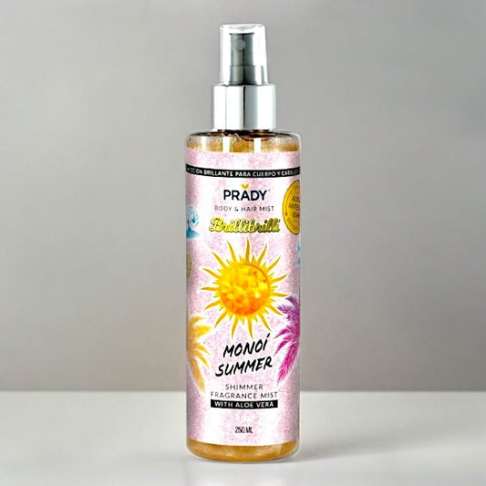 Brume parfumée scintillante corps et cheveux - « Monoï » (250 ml)