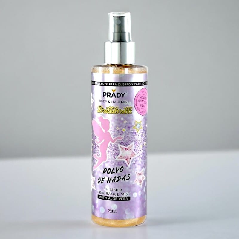 Brume parfumée scintillante corps et cheveux - Poudre de fée (250 ml)