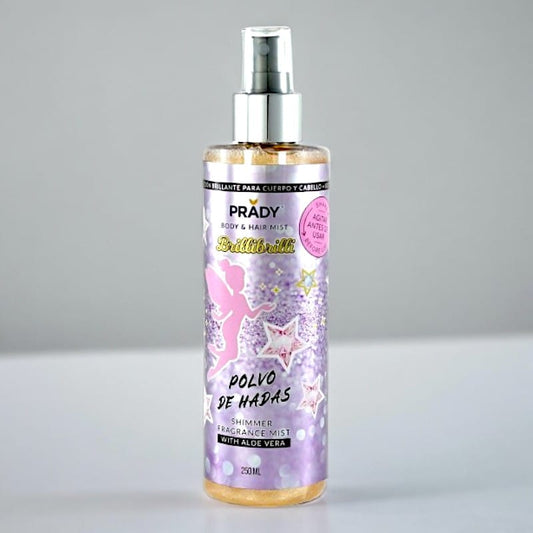 Brume parfumée scintillante corps et cheveux - Poudre de fée (250 ml)