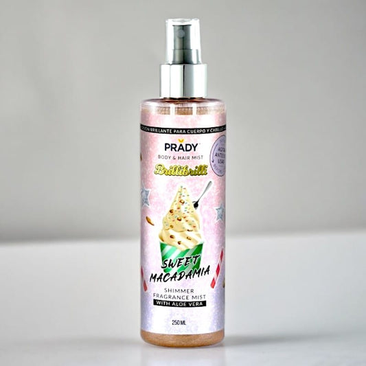Brume parfumée scintillante corps et cheveux - Sweet Macadamia (250 ml)
