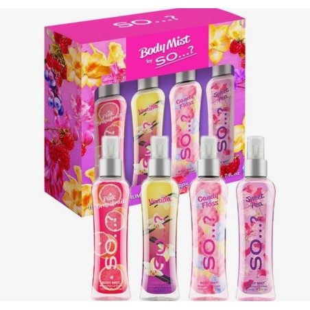 Coffrets 4 brumes - Body Mist By So - 100ml