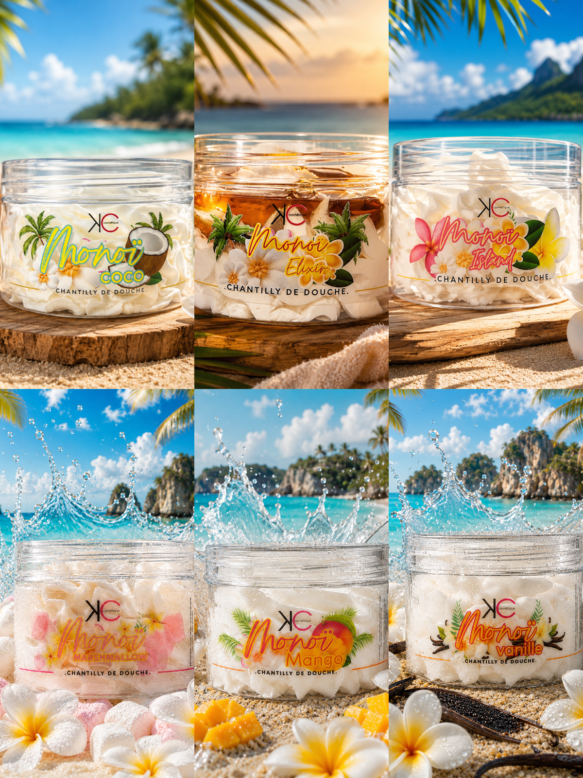 🌞🌴 Chantilly de Douche - Collection Monoï - 100 g  | Choisis ta Senteur