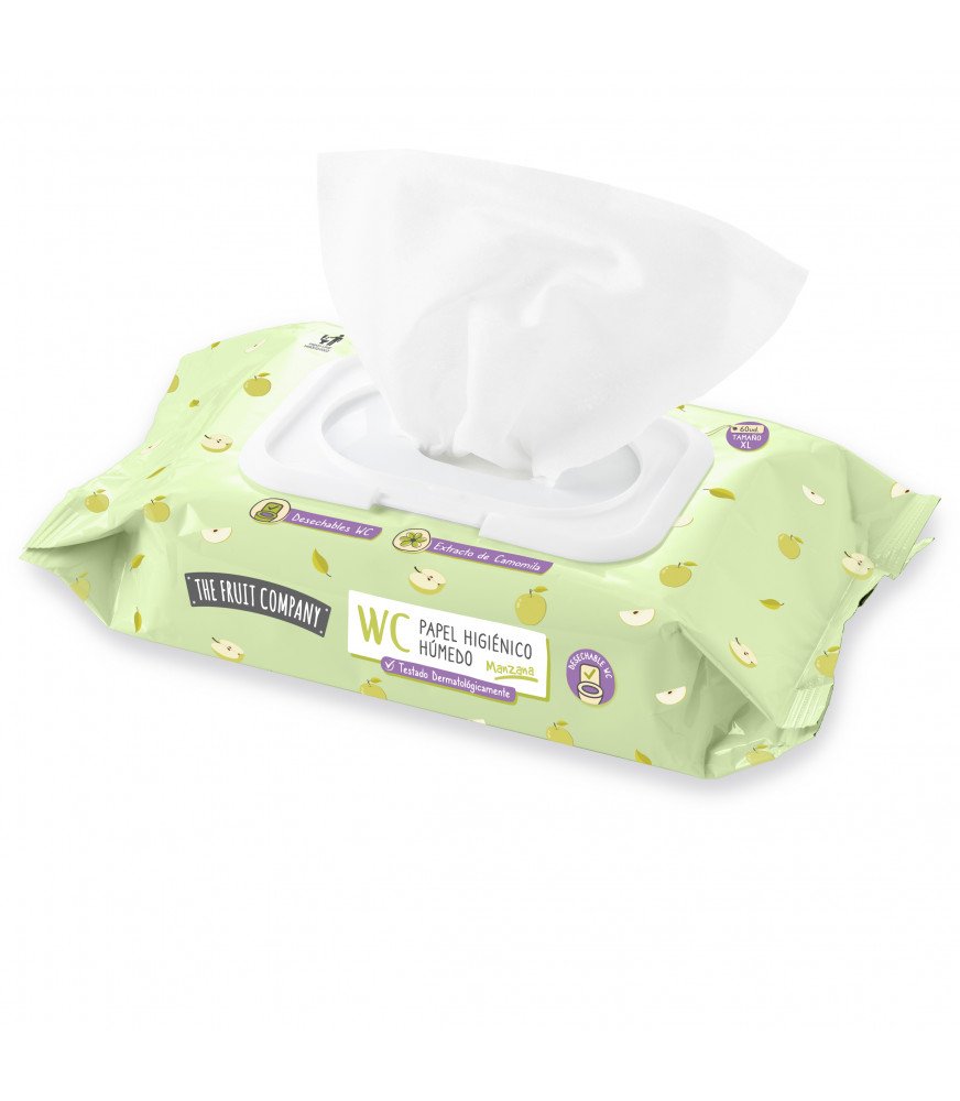 🍏 Papier Hygiénique Pomme – 60 Lingettes