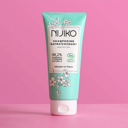 Shampooing Bio – Rafraîchissant – Cheveux Gras – 200 ml 🌿