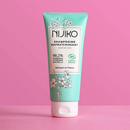 Shampooing Bio – Rafraîchissant – Cheveux Gras – 200 ml 🌿