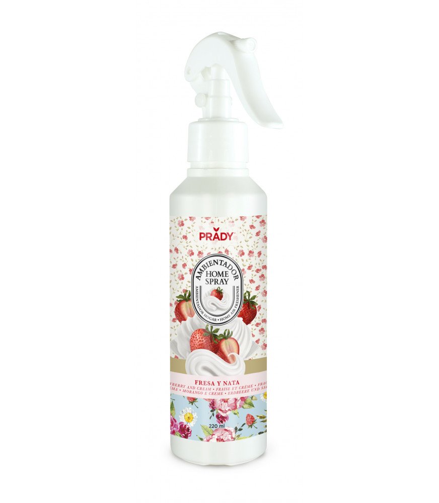 Spray d'Ambiance Maison et Tissu Fraise Chantilly 220ml