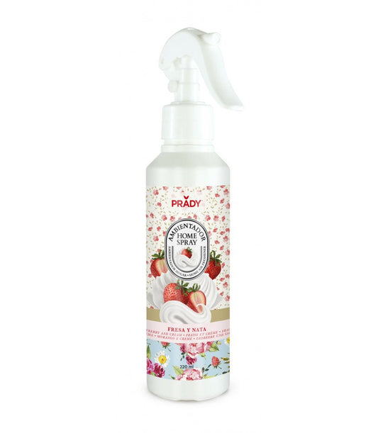 Spray d'Ambiance Maison et Tissu Fraise Chantilly 220ml